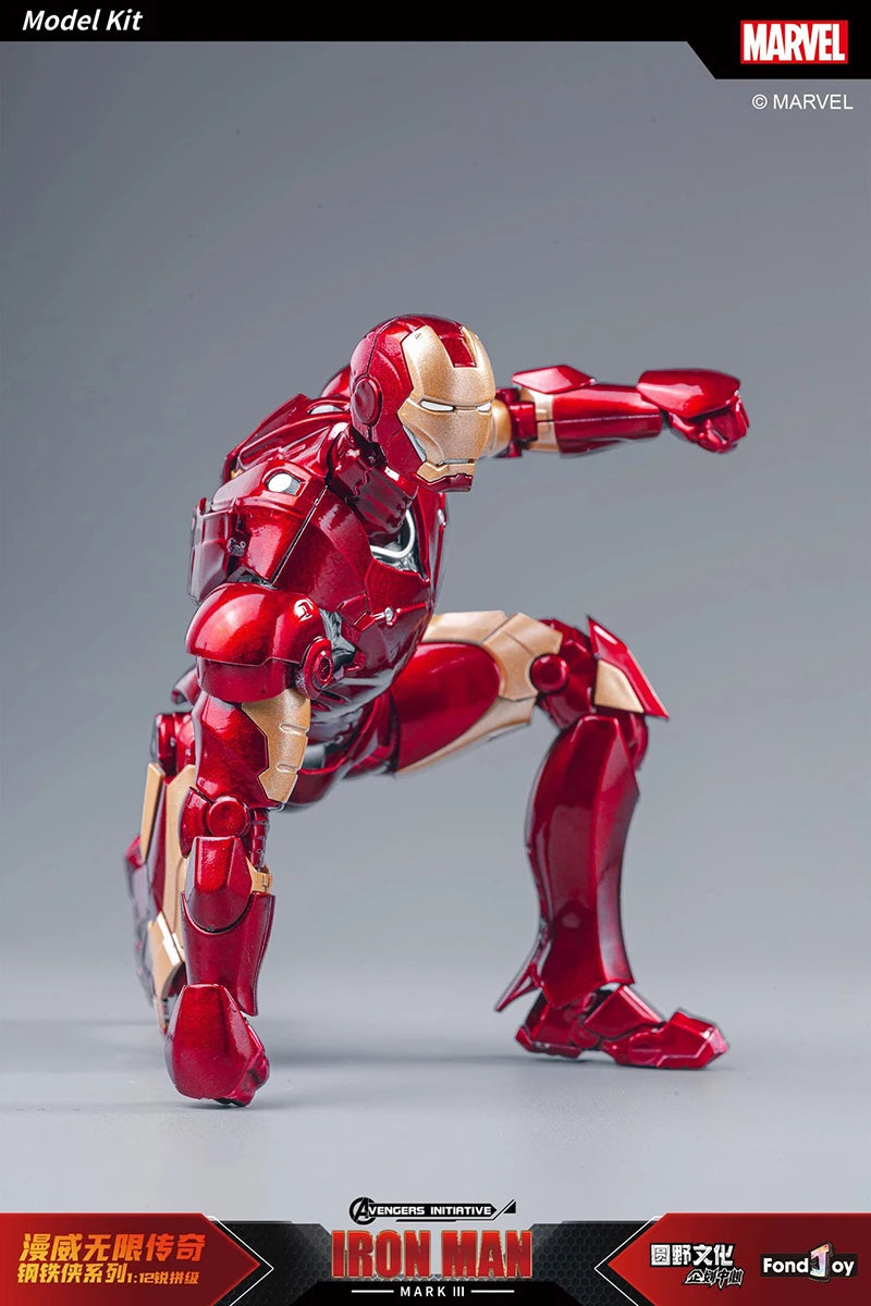 Caliente Fondjoy Marvel IronMan MK3 ensamblar juguetes Iron Man modelo 15cm Material ABS 1/12 escala figuras de acción juguetes niño regalos de cumpleaños