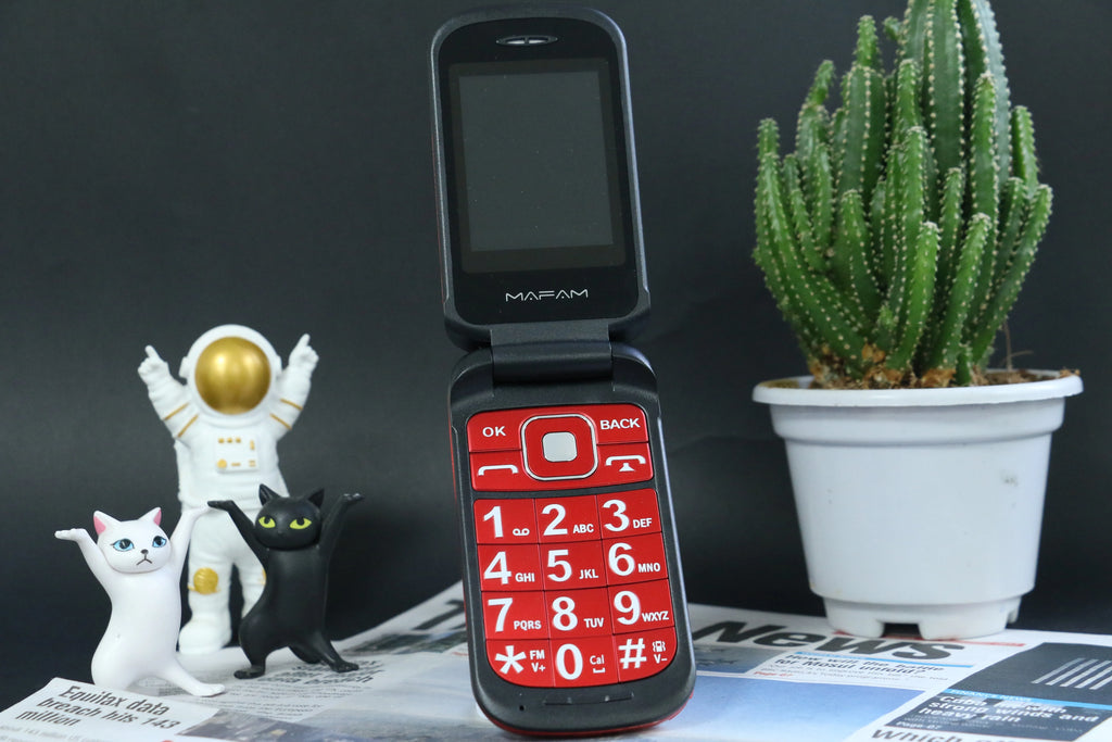 Mafam F899 Senior Flip Feature Phone Dos pantallas 2 Sim Botón grande SOS Dial Antorcha Clamshell Móvil Estilo retro 15 días Larga modo de reposo
