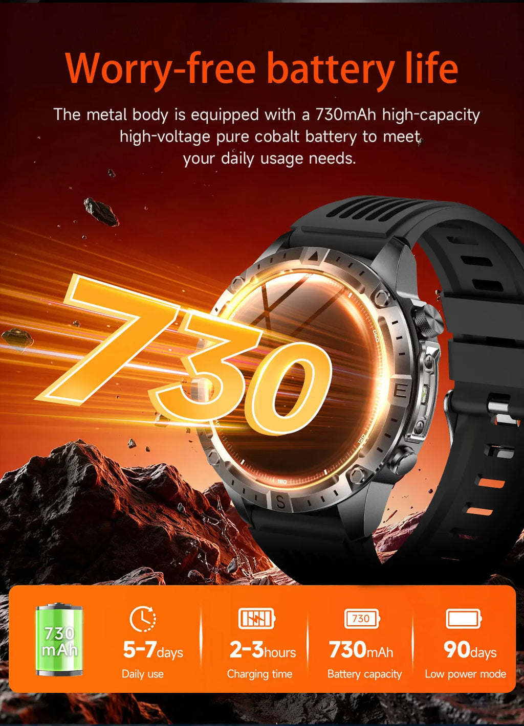 Reloj Inteligente con GPS, Mapa Offline, Linterna y 170 Deportes