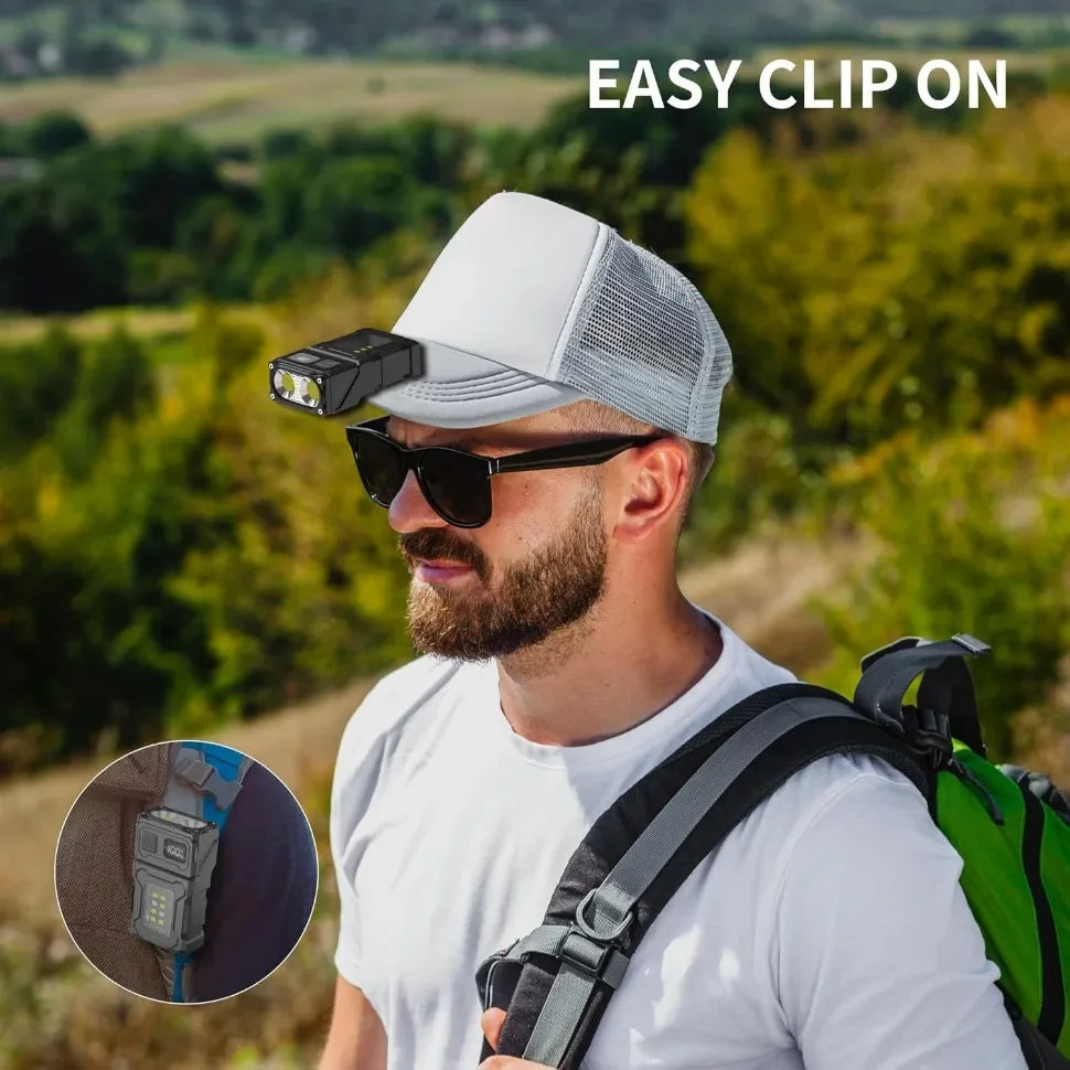 Mini Linterna Multifuncional con Clip Magnético Recargable EDC