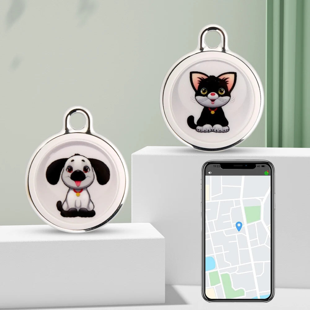 Localizador GPS antipérdida, dispositivo de seguimiento GPS compatible con Bluetooth, rastreador de actividad inteligente resistente al agua para perros y gatos