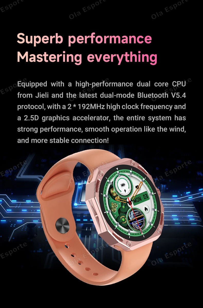 Reloj inteligente 7 en 1 con correas, pantalla AMOLED, dial 3D, GPS, llamadas Bluetooth, resistente al agua IP68, para hombres y mujeres, compatible con Android e iOS, nuevo Hw12