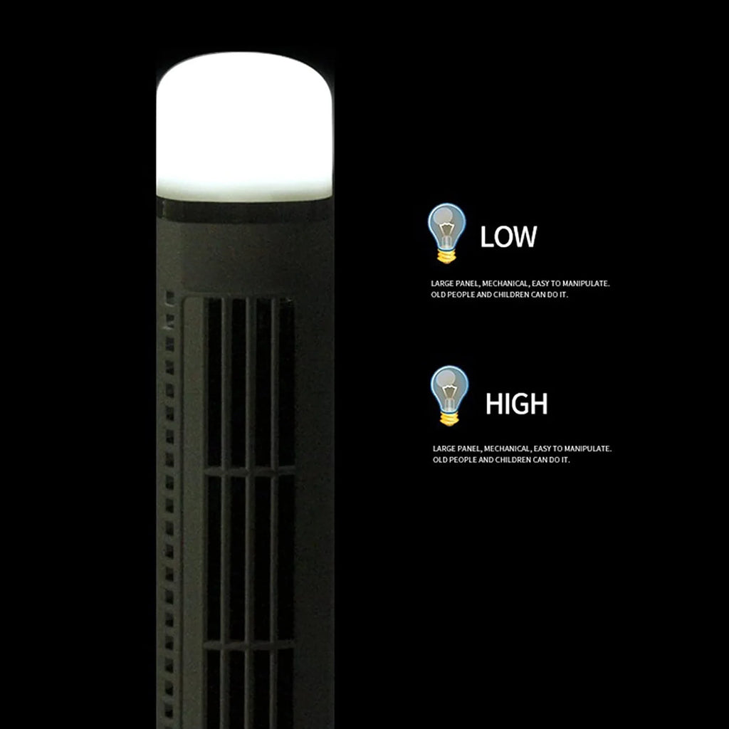 Ventilador de Torre Mini Sin Aspas con Luz y Alimentación USB