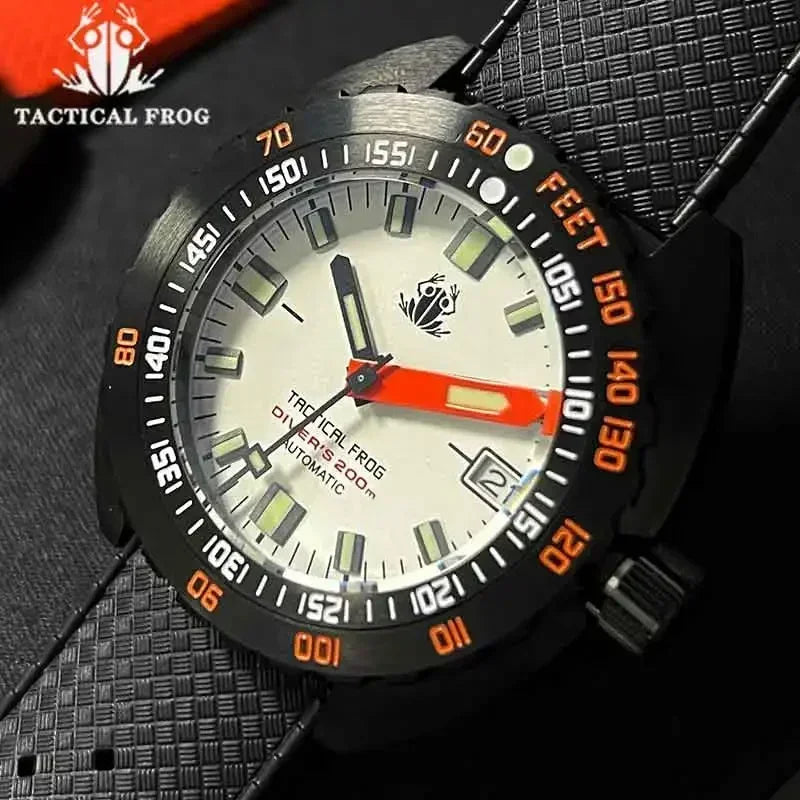 Reloj Mecánico Táctico Frog SUB 300T Diver para Hombre, Zafiro PVD