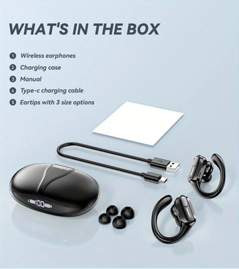 Auriculares Bluetooth 5.3 Lenovo XT80 con Gancho y Micrófono