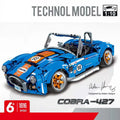 1816 Piezas de Bloques de Construcción Técnicos del Coche de Carreras Shelby 260 Cobra CSX2000, Ladrillos de Coche Bajo el Suelo, Juguetes para Niños, Regalos para Niños