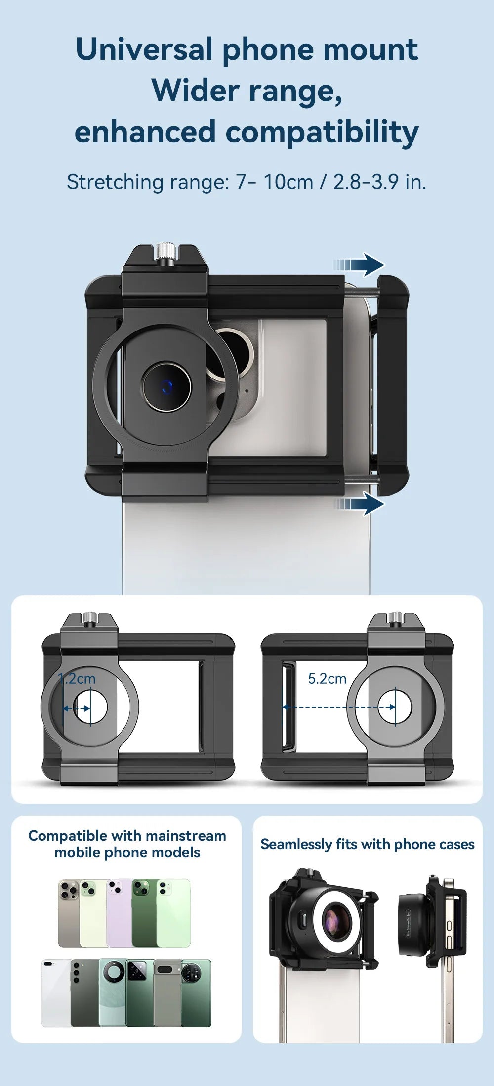 Microscopio Portátil APEXEL 120X con Luz LED para Smartphone