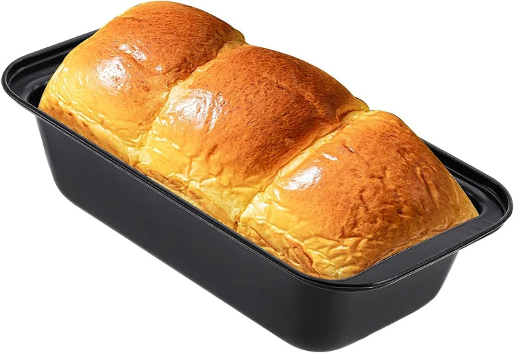 LMETJMA, sartén antiadherente para hornear pan, sartén para pan tostado de acero al carbono, utensilios de cocina rectangulares para hornear para Brownies, pan de carne JT233