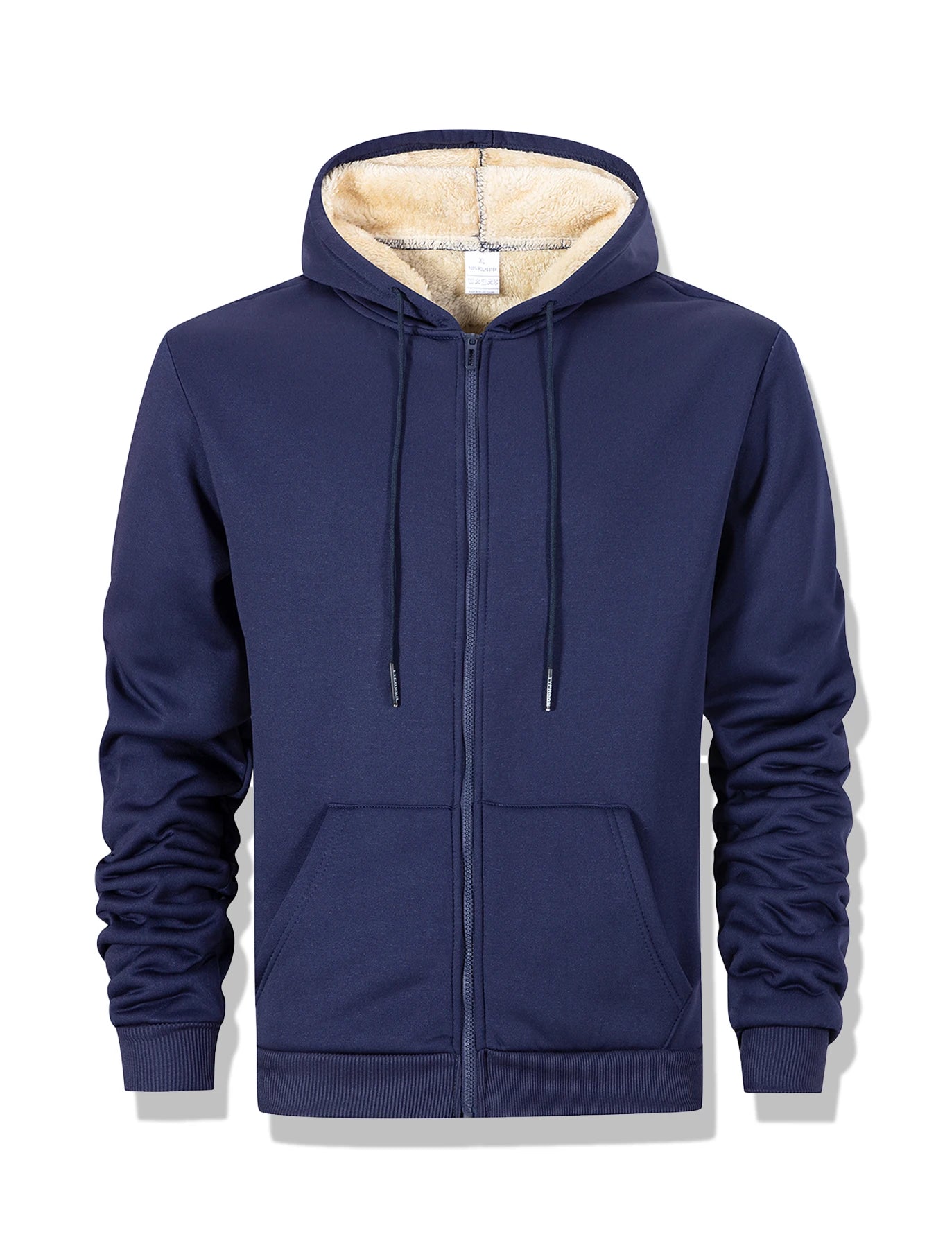 Buzo con Capucha y Cremallera de Vellón para Hombre