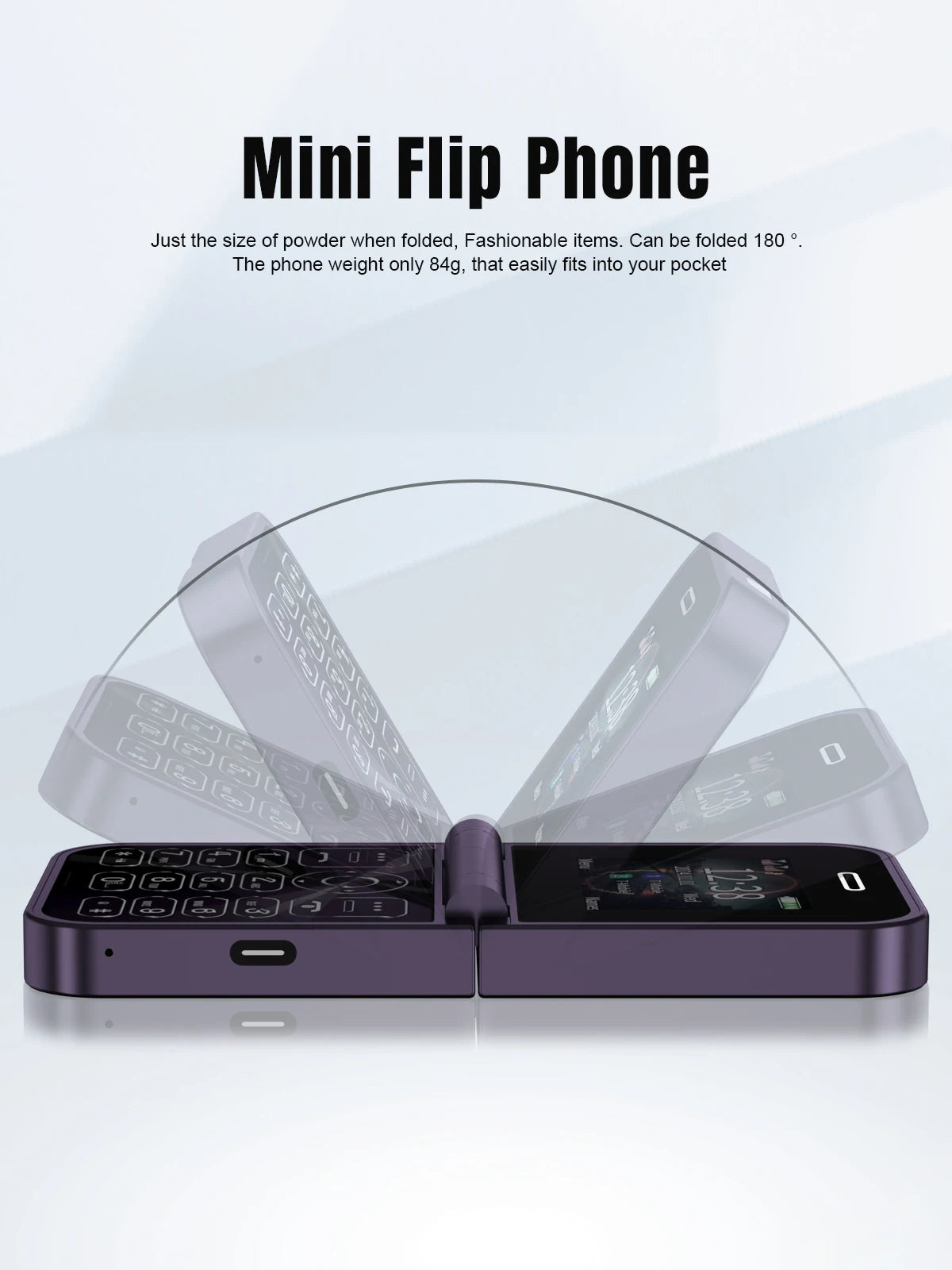 SERVO F15 Mini teléfono móvil pequeño con tapa 2 SIM en espera velocidad Dial linterna de voz mágica grabación de llamadas 2G GSM lindo teléfono móvil plegable