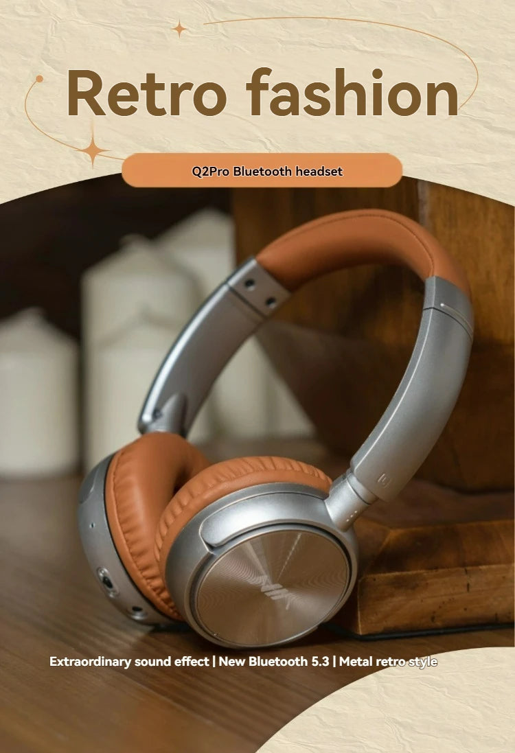 Auriculares Bluetooth 5.3 Retro Cancelación de Ruido