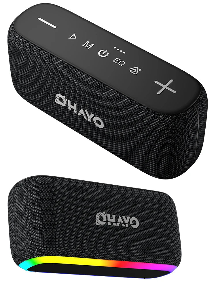 Ortizan OHAYO-S15 Altavoz doméstico, premium, portátil y inalámbrico Altavoz de estantería Bluetooth con graves temblorosos, espectáculo de luces LED