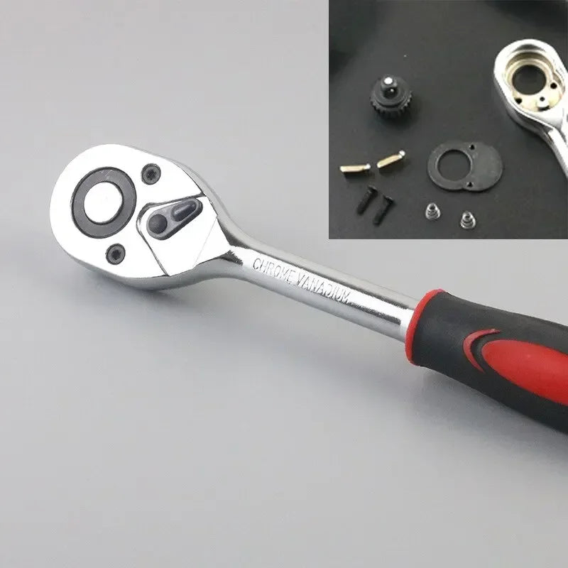 Juego de llaves de trinquete, herramienta de reparación de automóviles, llave de trinquete, destornillador, Kit profesional de metalurgia, 46 Uds.