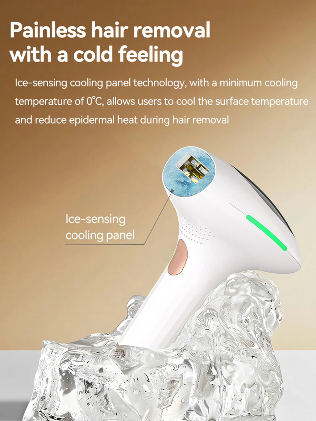 Depiladora IPL 3en1 con Enfriamiento por Hielo