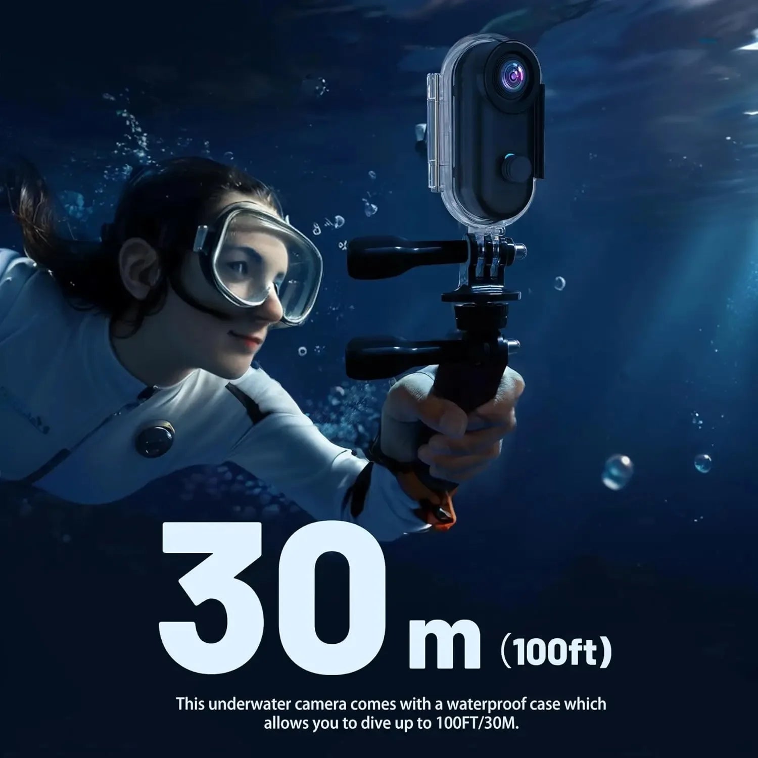 Cámara de acción 4K para bicicleta y moto con WiFi y accesorios de montaje