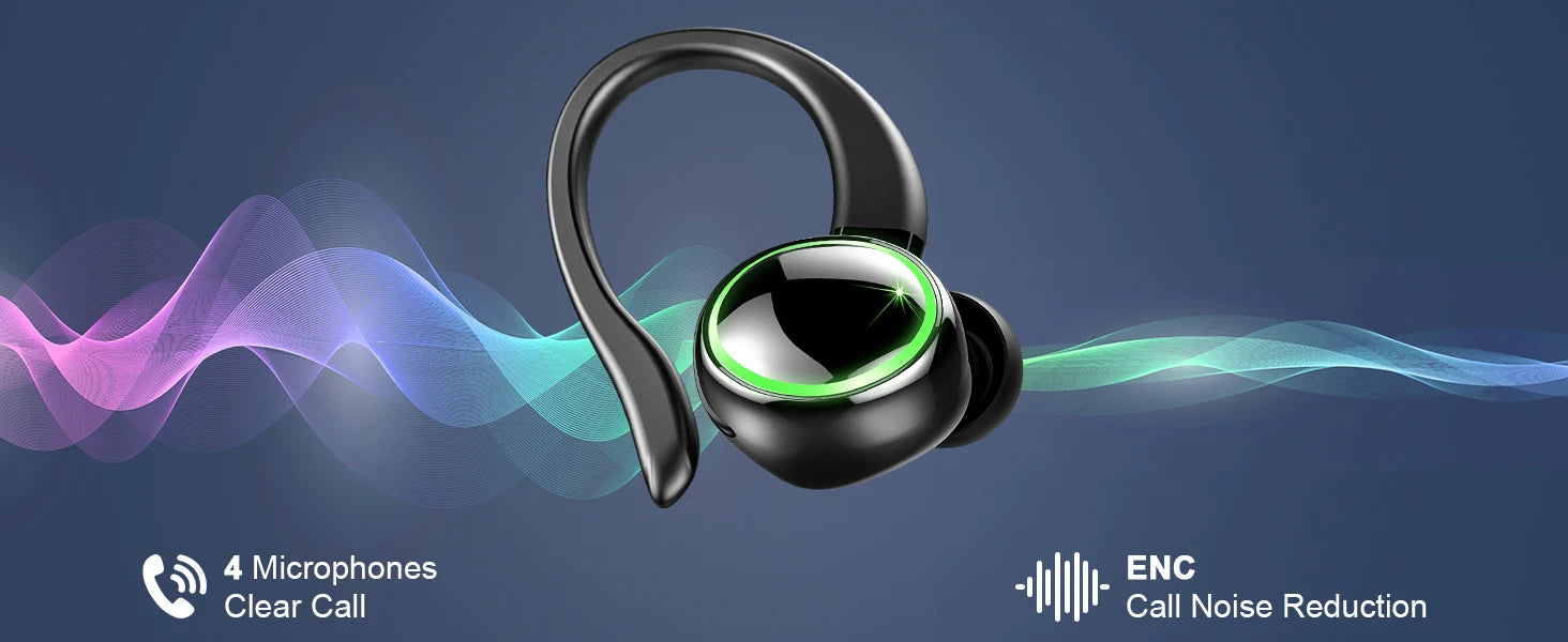 Auriculares Bluetooth 5.3 Graves Pantalla LED 48H