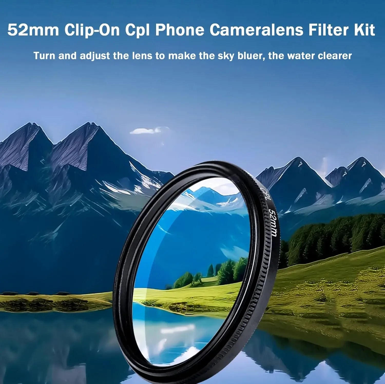 Filtro Polarizador CPL 52mm Universal para Cámara de Teléfono
