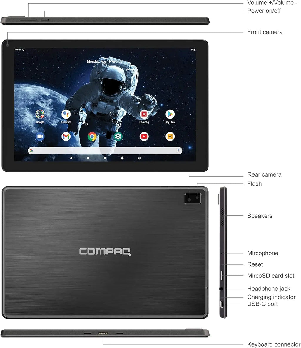 Nueva Tablet PC CT211 Tipo-C de 11.6 Pulgadas con Android 11, 4 GB de RAM, 128 GB de ROM, Pantalla IPS de 1920 x 1080, CPU MT8168 de Cuatro Núcleos, Cámara Dual, Batería de 6000 mAh