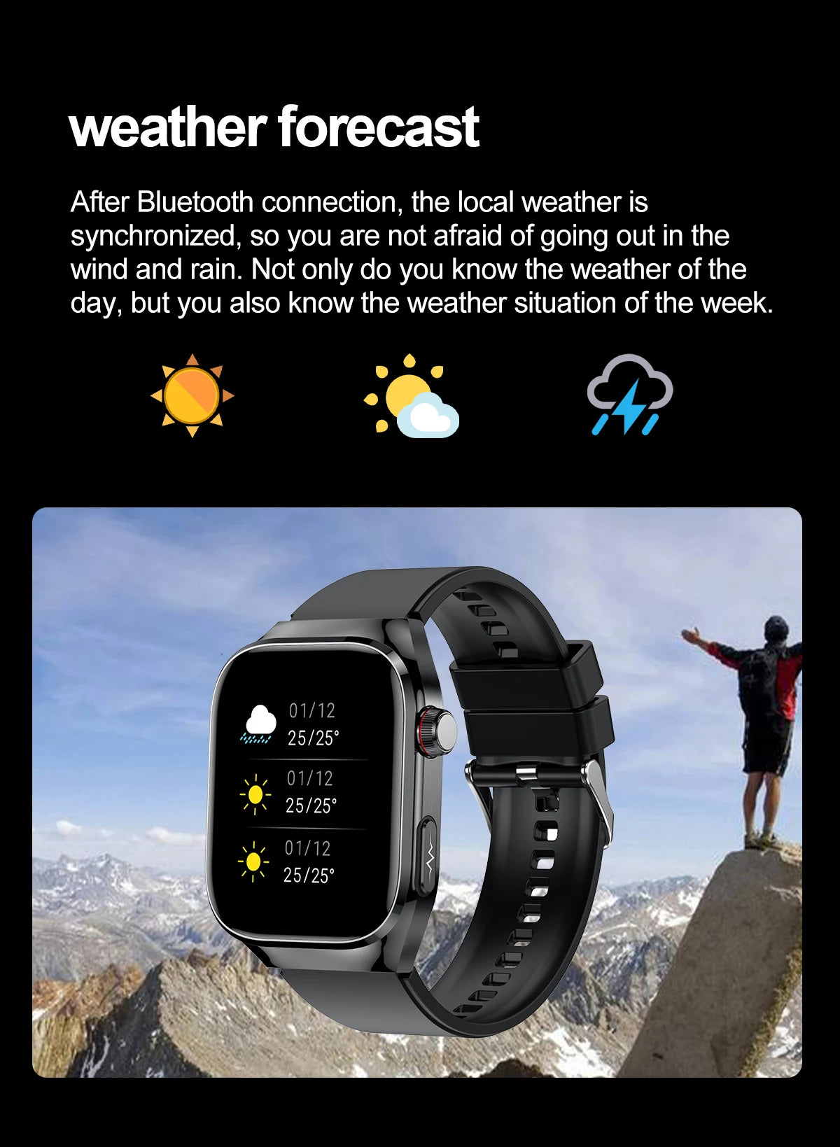 Reloj Inteligente ECG Presión Arterial Bluetooth