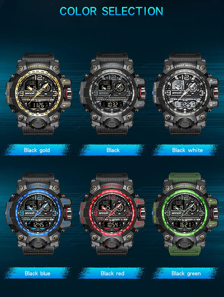 Reloj Digital LED Deportivo SANDA Multifunción para Hombre