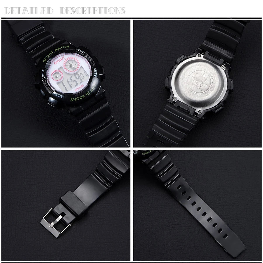 Reloj Deportivo Digital LED Impermeable para Niños