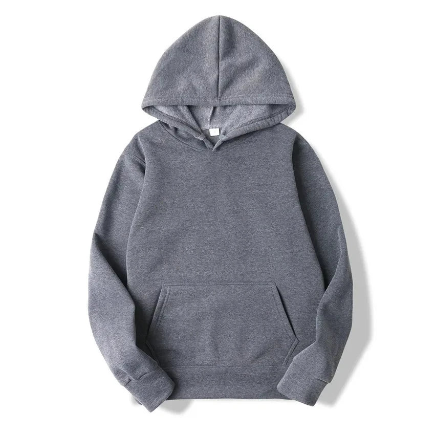 Sudadera con Capucha Casual para Hombre y Mujer, Color Sólido