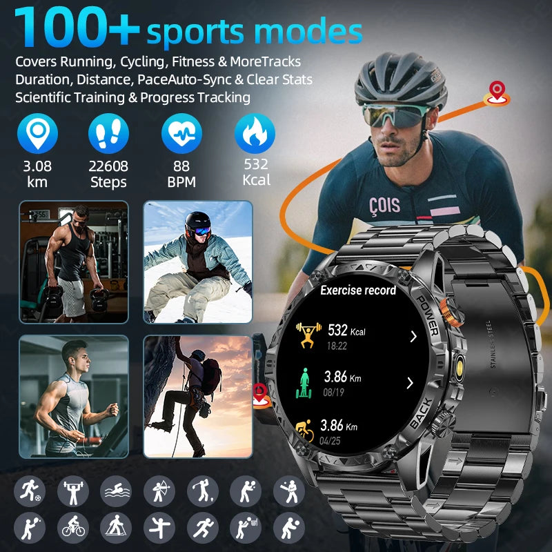 Smartwatch LIGE T-Rex3 con brújula, Bluetooth y pantalla AMOLED