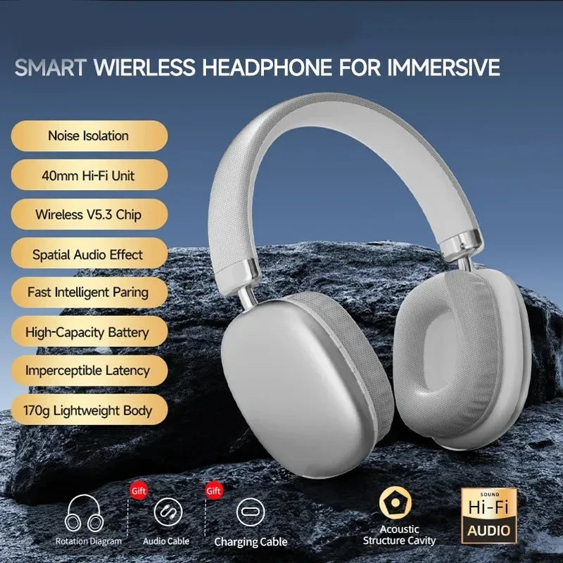 Auriculares Diadema de Tela HiFi Cancelación Ruido