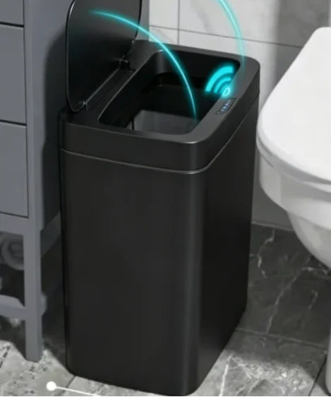 Bote de basura inteligente con sensor automático sin contacto de 15 litros