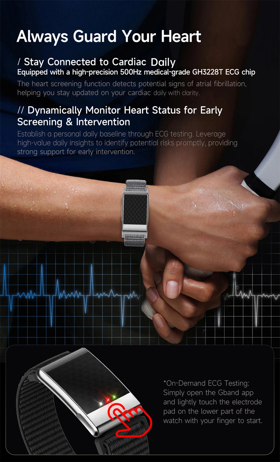 Pulsera Inteligente con ECG Monitor de Salud 2026