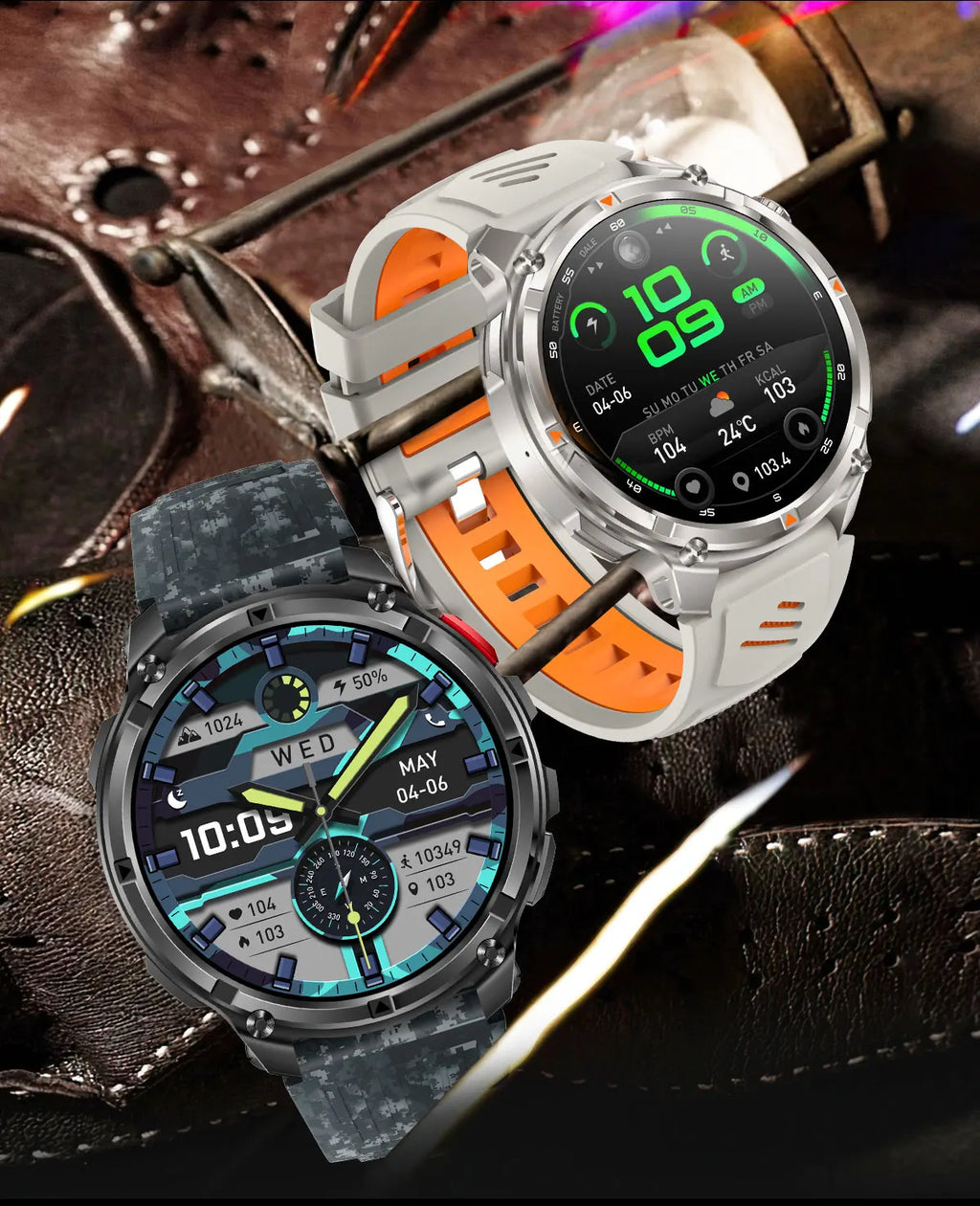 Reloj Inteligente HT33 con Linterna LED, Batería 1100mAh y Llamadas Bluetooth