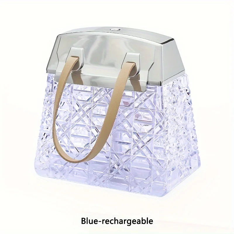 Humidificador ultrasónico con bolsa de cristal 300 ml, difusor de aromas USB con luces de color