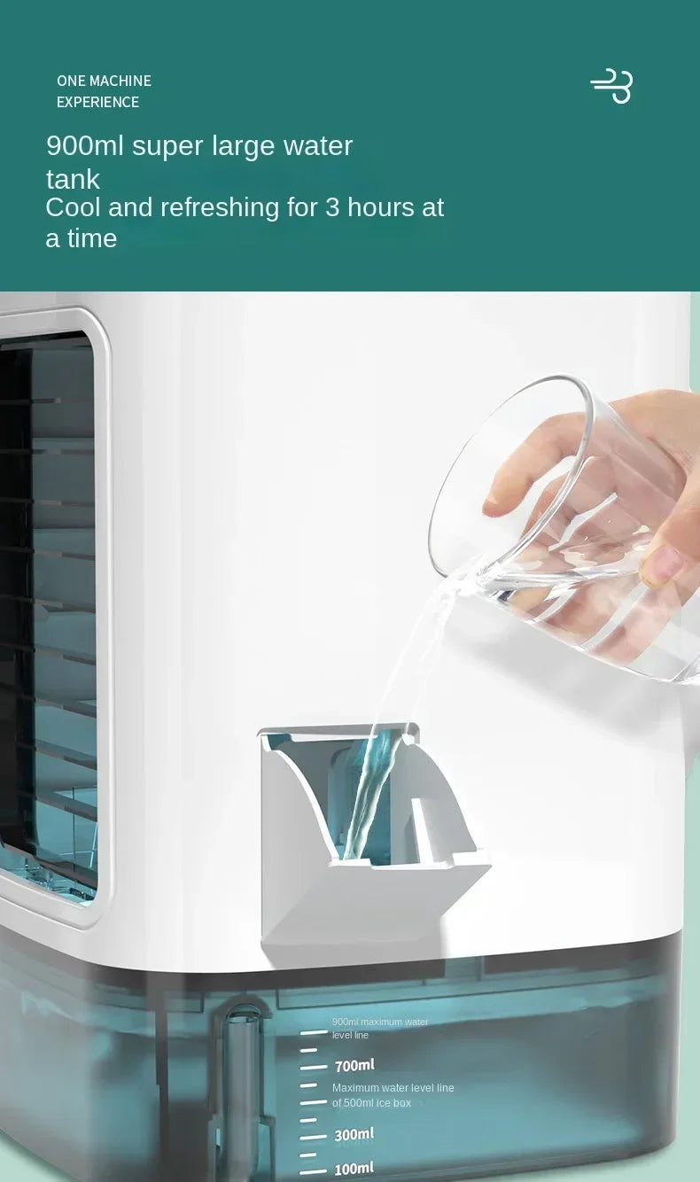 Ventilador de Escritorio con Atomización Ultrasónica Dual