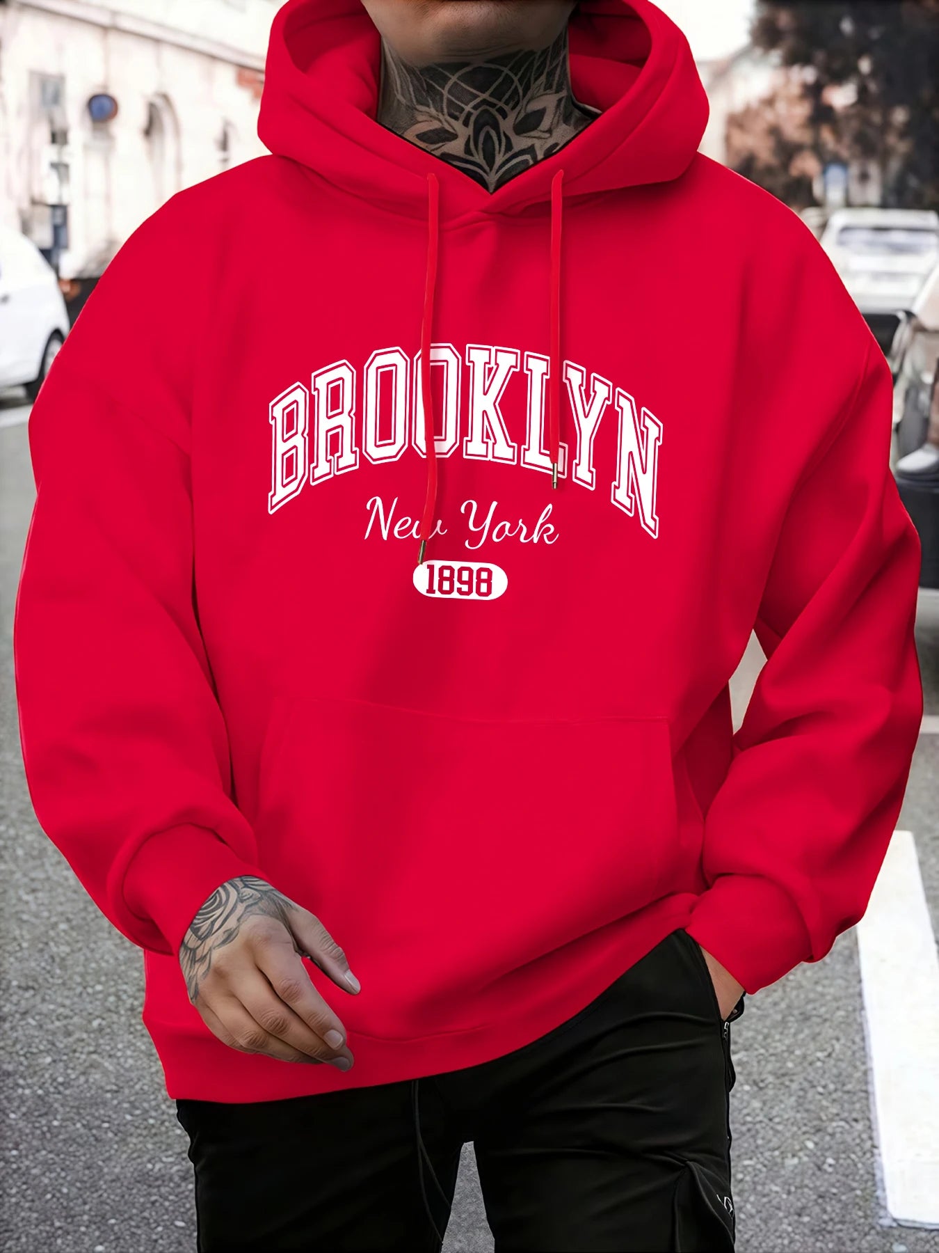 Sudadera Brooklyn New York para Hombre, Holgada, Vintage