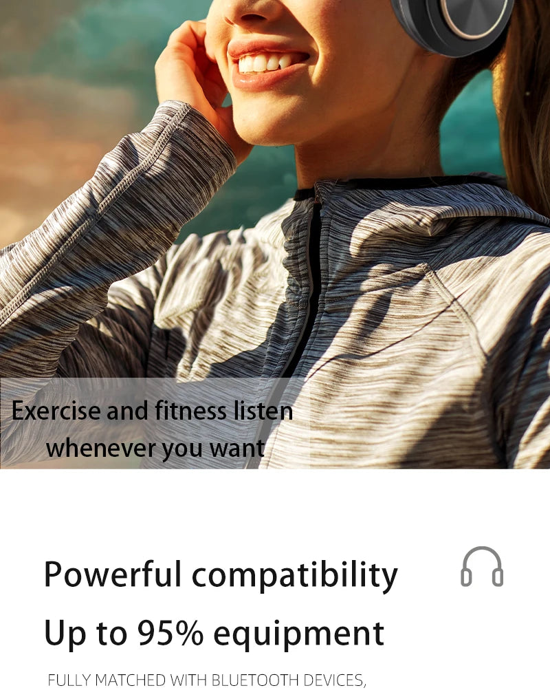 Auriculares inalámbricos supraaurales Bluetooth 5.3 HiFi estéreo de baja latencia con cancelación de ruido, auriculares para juegos con micrófono ENC
