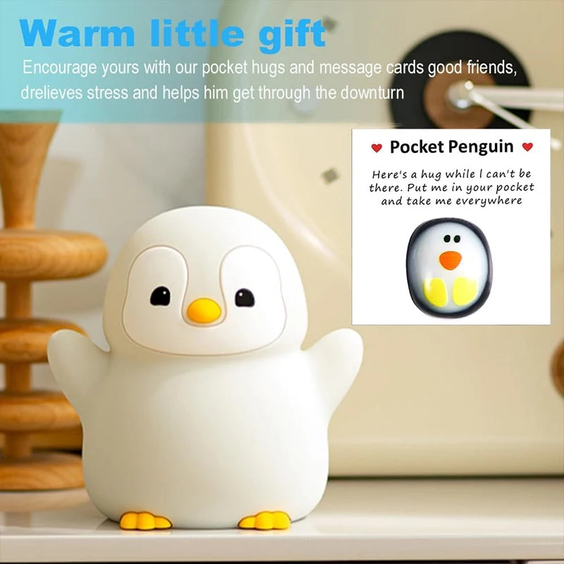 Luz Nocturna de Pingüino de Silicona para Bebés