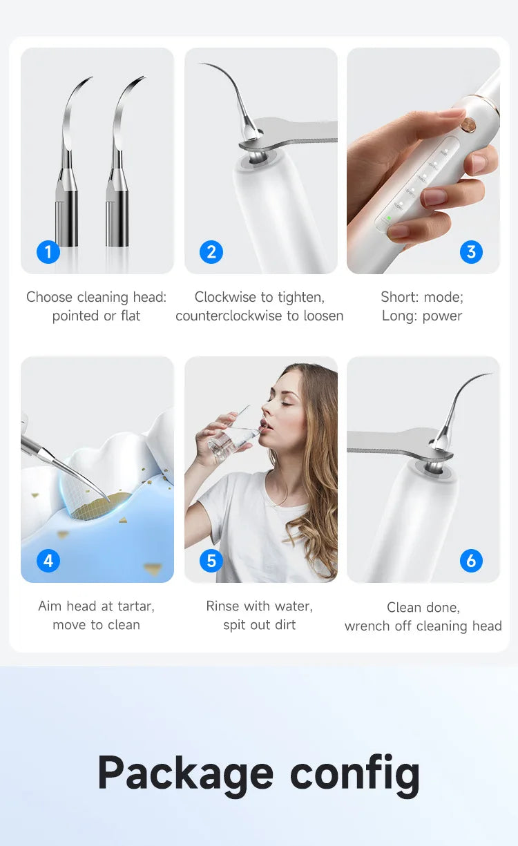 Escalador Dental ultrasónico para dientes, eliminador de cálculo Dental para manchas de sarro, limpiador de placa Dental sónico eléctrico, eliminación de piedra Dental