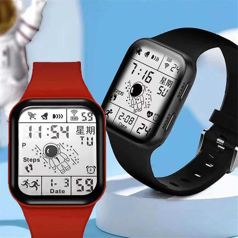 Reloj Digital de moda para hombres, mujeres y niños, relojes deportivos a prueba de suéter, reloj multifunción, reloj de pulsera electrónico para estudiantes