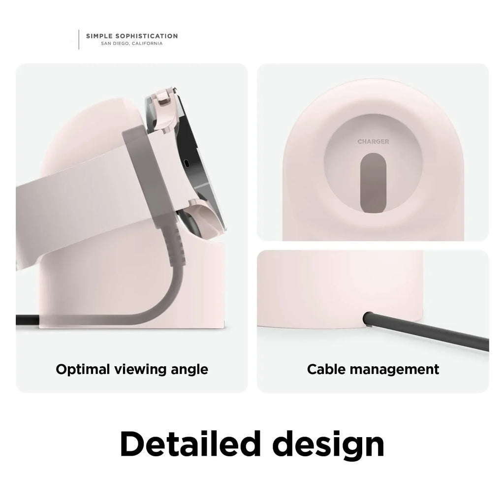 Soporte de carga de silicona Dsktop para Samsung Galaxy Watch 5, 4, 3, 40mm, 42mm, 44mm, 5 Pro, 45mm, Base de carga clásica de 46mm