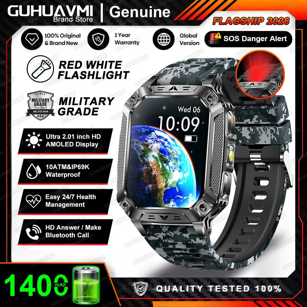 Reloj Inteligente AMOLED con GPS y Bluetooth Hombre