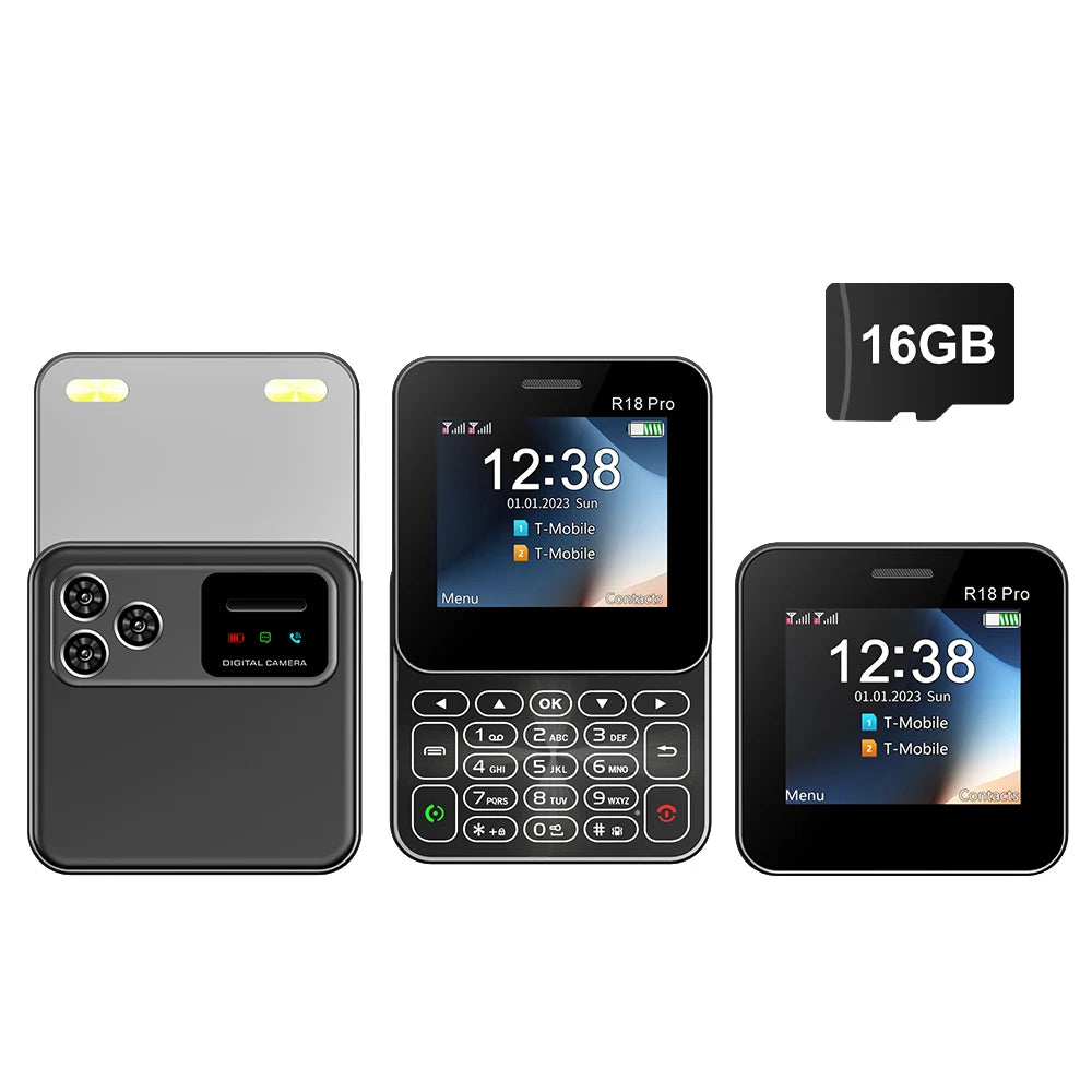 SERVO R18 Pro — Teléfono Básico Giratorio Doble SIM, Radio FM y Linterna