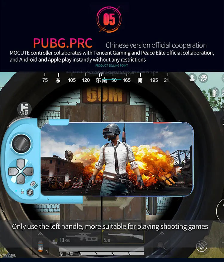 Mando inalámbrico Mocute 061, controlador de juego dividido izquierdo y derecho, Joystick de juego Bluetooth para Android, IOS y PC