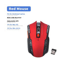 Ratón óptico inalámbrico de 2,4 GHz para videojuegos con receptor USB, 2000DPI, 6 botones, accesorios para ordenador y portátil
