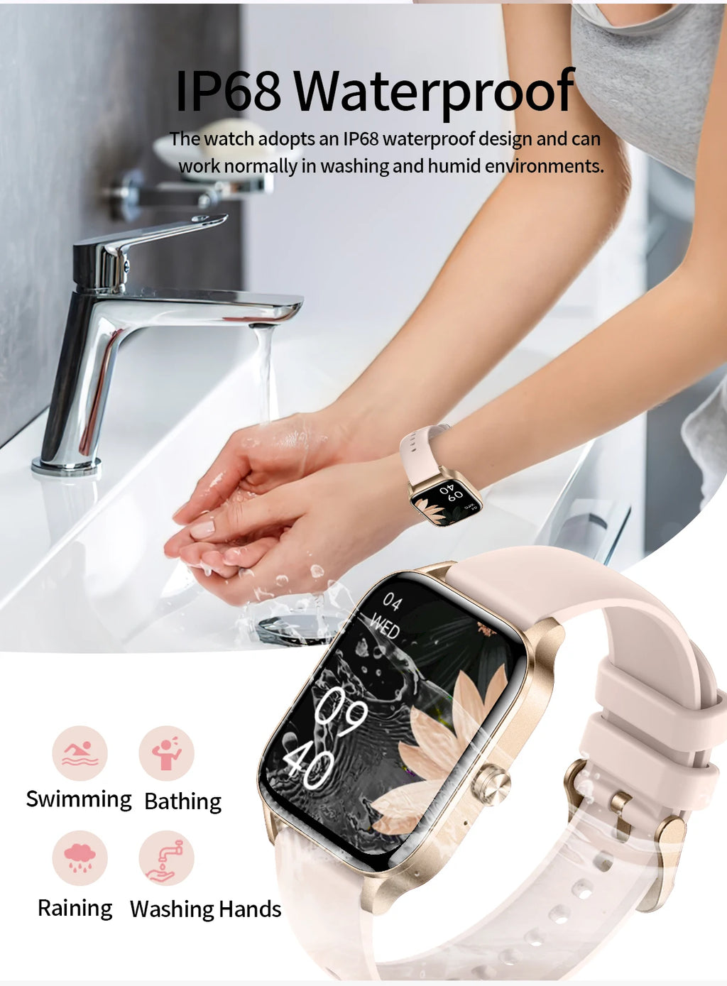 LIGE Reloj Inteligente Mujer HD 1.85 Bluetooth