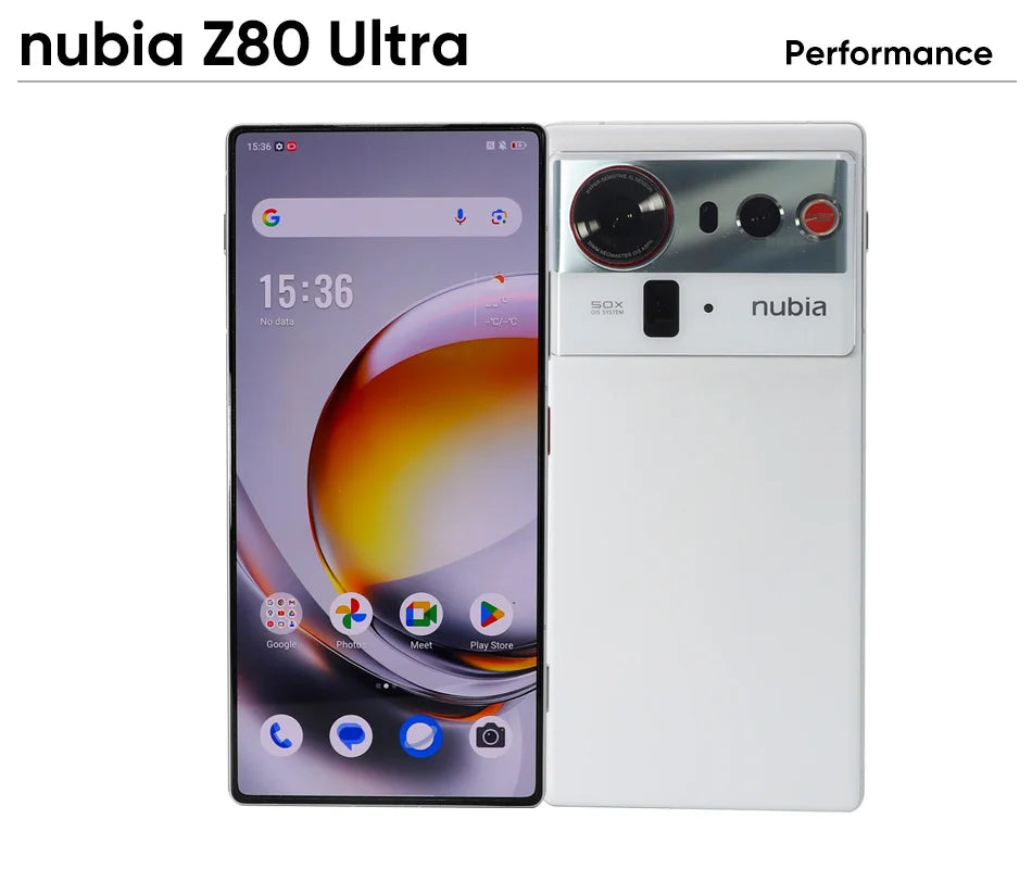 Teléfono Inteligente nubia Z80 Ultra 5G Oficial, Versión Global, Snapdragon 8 Elite Gen 5, 7200 mAh, Pantalla OLED de 6.85'' y 144 Hz, Carga Rápida de 90 W