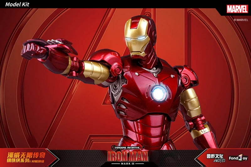 Caliente Fondjoy Marvel IronMan MK3 ensamblar juguetes Iron Man modelo 15cm Material ABS 1/12 escala figuras de acción juguetes niño regalos de cumpleaños