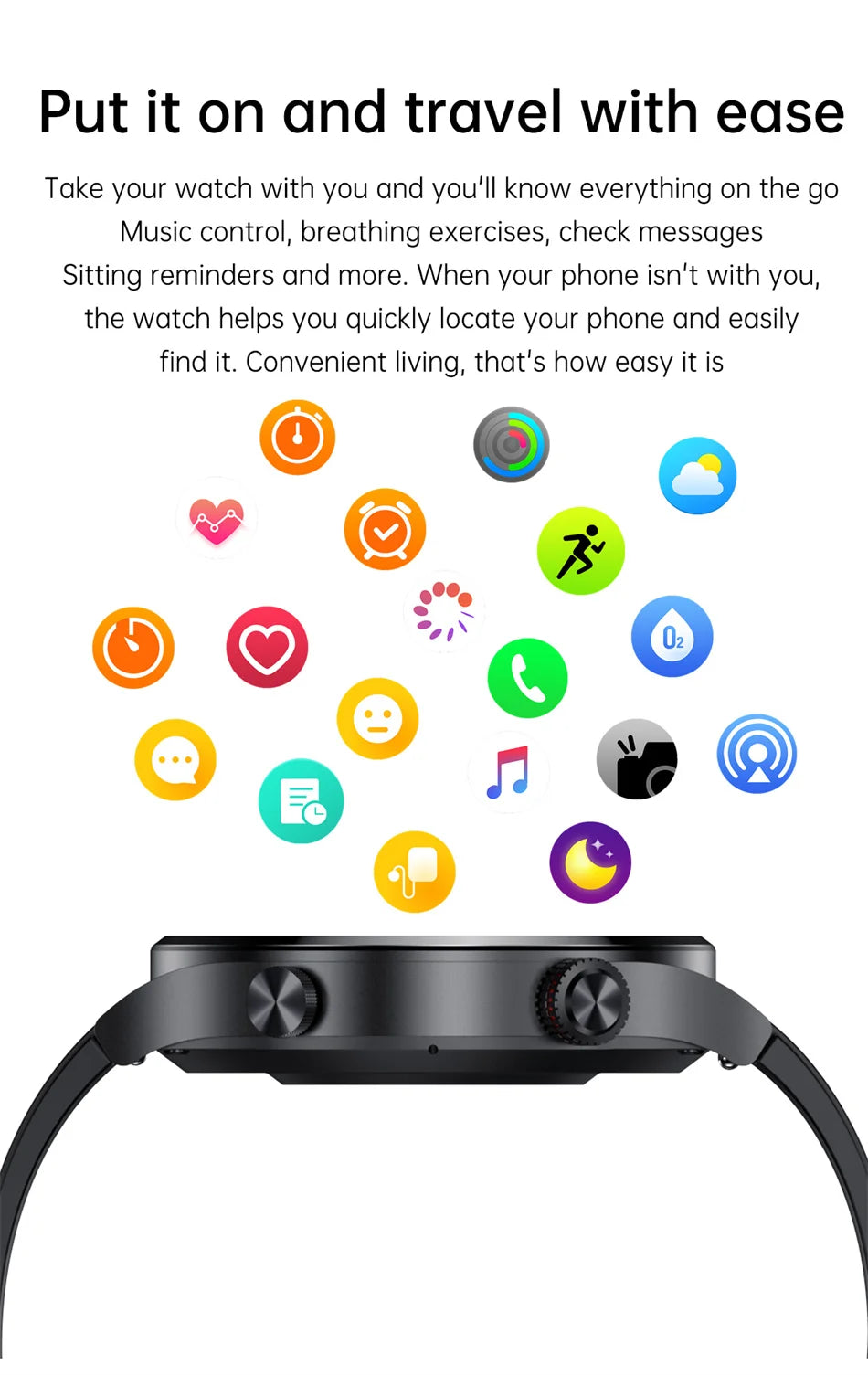 Reloj Inteligente Deportivo con Pantalla Táctil y Llamadas Bluetooth