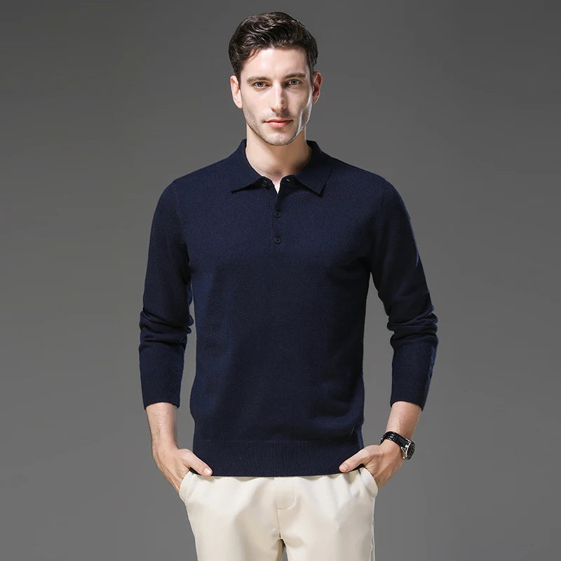 Suéter de Punto Antipilling para Hombre | Cuello Abotonado