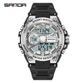 Reloj Deportivo Militar SANDA 6092 Pantalla Dual LED, Resistente al Agua