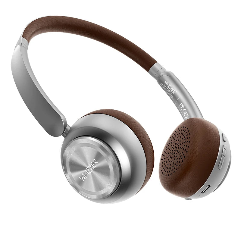 WHIZZER 1969S Auriculares inalámbricos Bluetooth 6.0 ANC con micrófono estéreo de graves profundos para iPhone Android